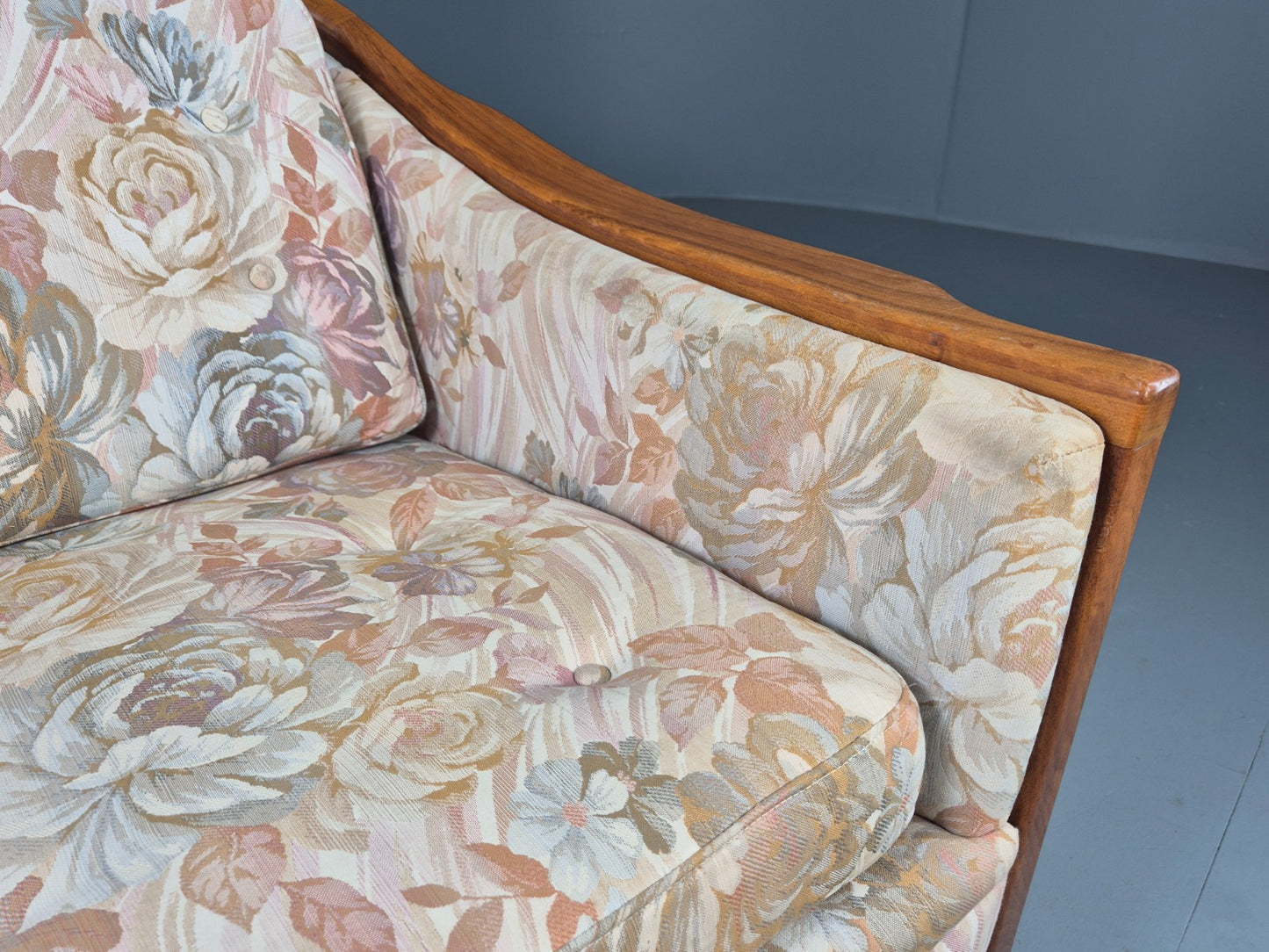 Vintage Mid Century Lounge Chair 1960 Swedish Brdr Andersen Retro Floral EB11131