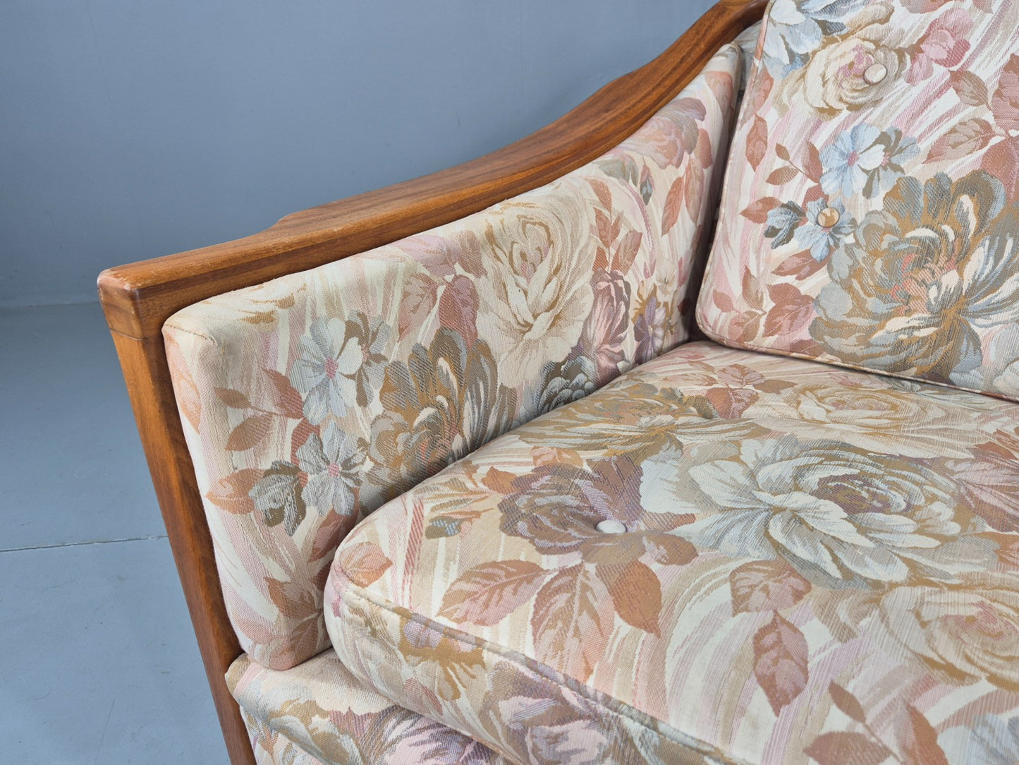Vintage Mid Century Lounge Chair 1960 Swedish Brdr Andersen Retro Floral EB11131