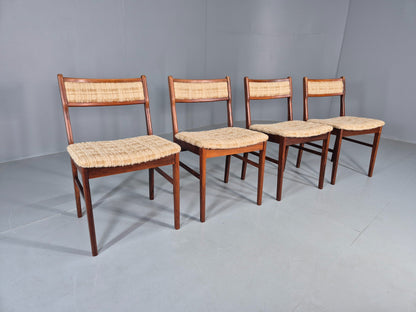 4 Vintage Midcentury Danish Dining Chairs Original 1970s Retro EB12119
