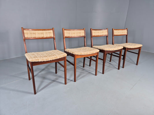 4 Vintage Midcentury Danish Dining Chairs Original 1970s Retro EB12119