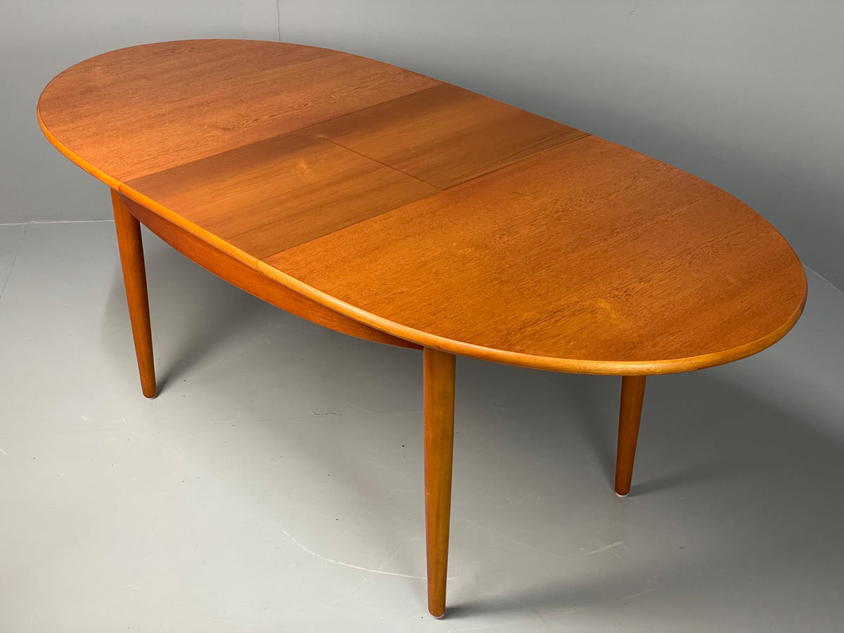 Vintage Teak Dining Table Oval Extending Mid Century Retro 1960s EB13156