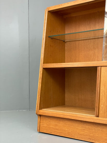 Vintage G Plan Bookcase Oak 1960s Mid Century Glazed Retro Shelving EB12822