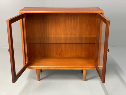 Vintage G Plan Bookcase Teak 1970s Glazed Doors Shelving Mid Century EB12972