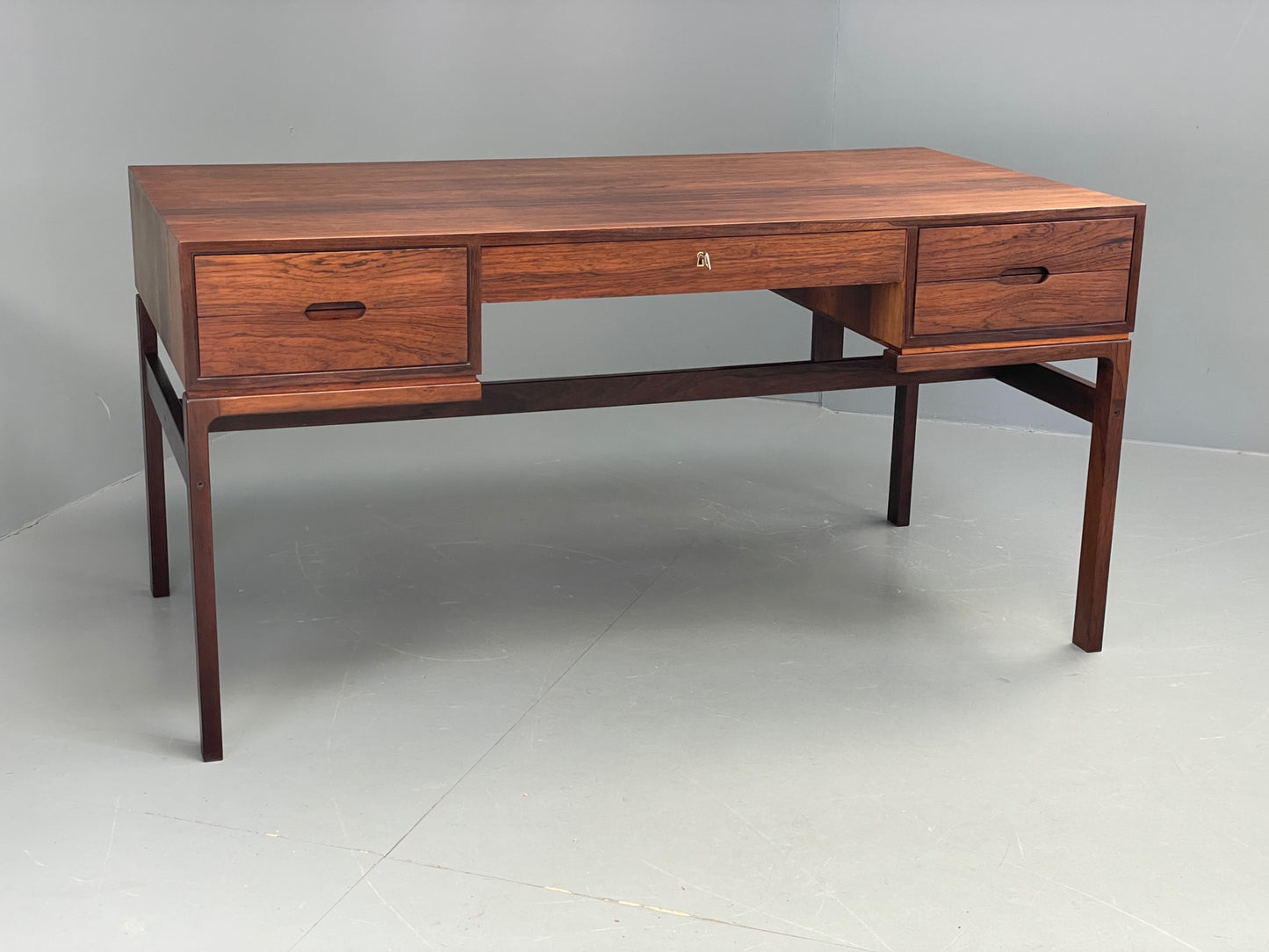 Vintage 1960s Rosewood Desk Arne Wahl Iverson Mid Century Danish Drawer EB12284