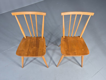2 Vintage Ercol Dining Chairs Model 391 1960s Originals Retro MCM EB12484