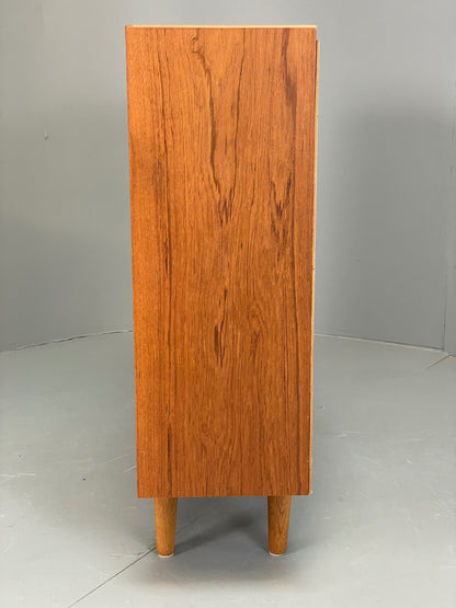 Vintage Teak Bookcase 1970s Retro Sliding Doors Gibbs Furniture Shelving EB13153