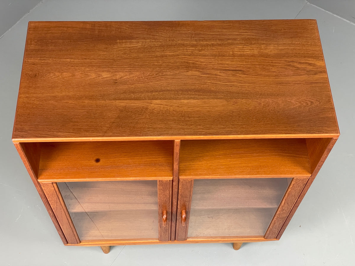 Vintage Teak Cabinet Danish 1970s Retro Mid Century Shelving Cupboard EB12965