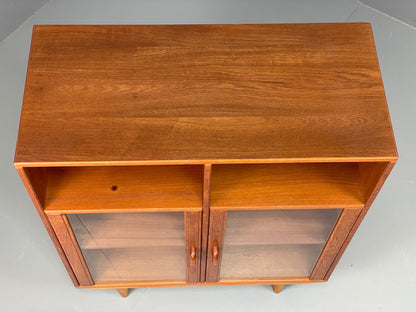 Vintage Teak Cabinet Danish 1970s Retro Mid Century Shelving Cupboard EB12965