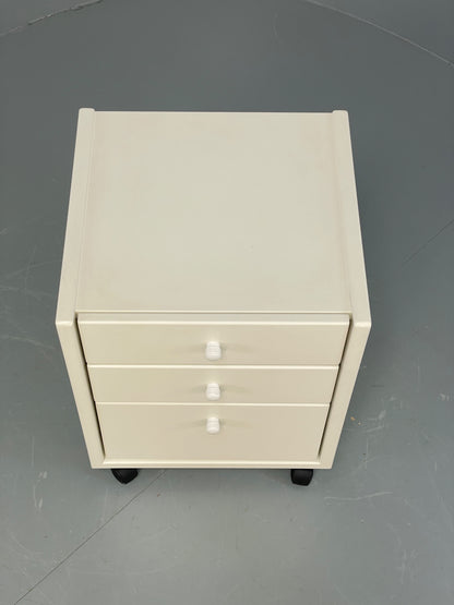Vintage Hülsta Bedside Cabinet Chest of Drawers White 1990s EB12283