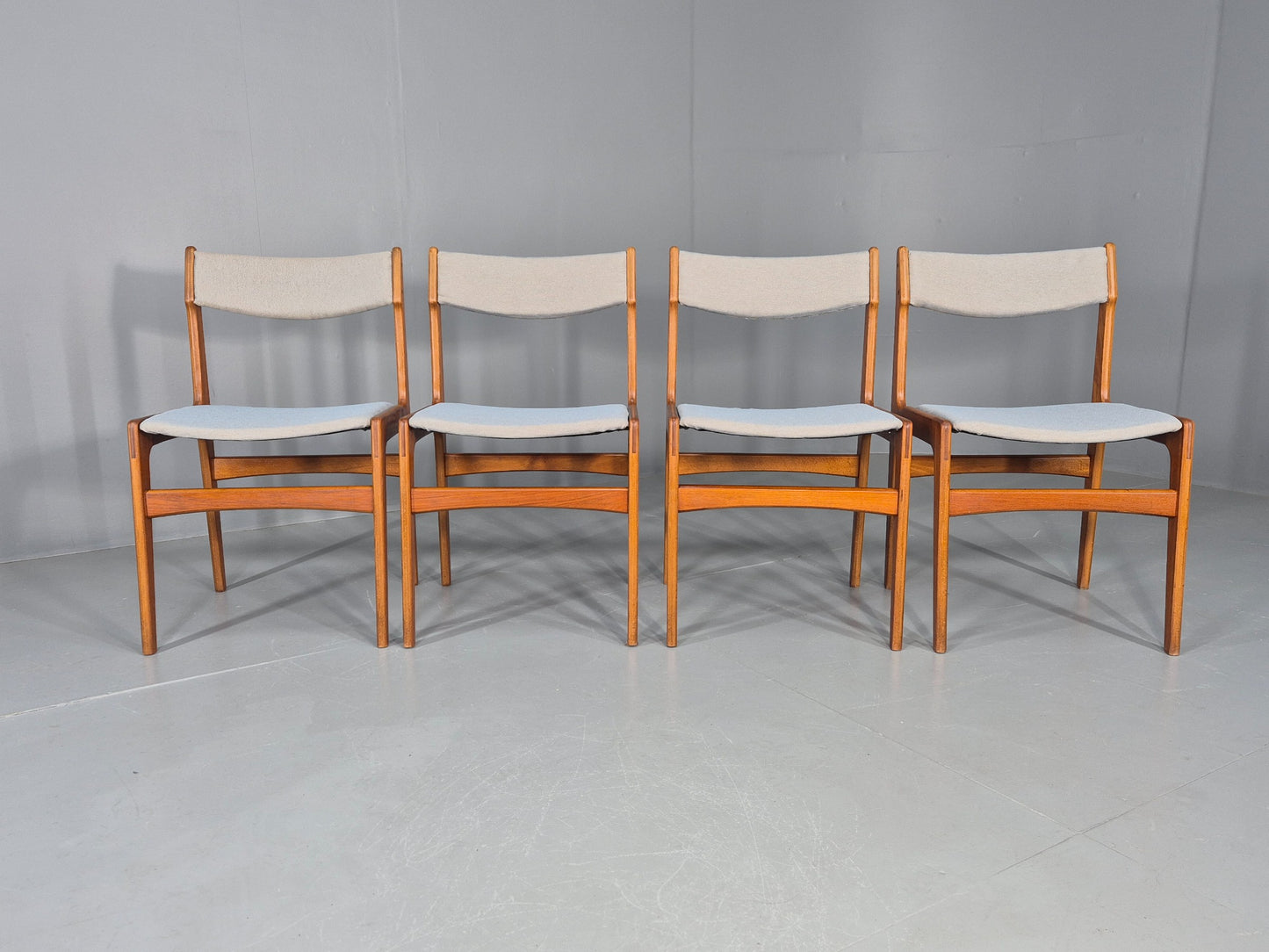 4 Mid Century Vintage Teak Dining Chairs Anderstrup Buch 1960s Retro  EB12106