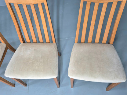 4 Vintage G Plan Dining Chairs High Spoke Back Ash Frame 1990s Retro EB12840