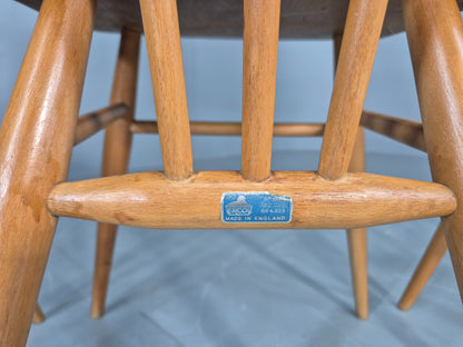 4 Ercol 391 Dining Chairs in Blonde Wood 1960s Retro MCM EB12549