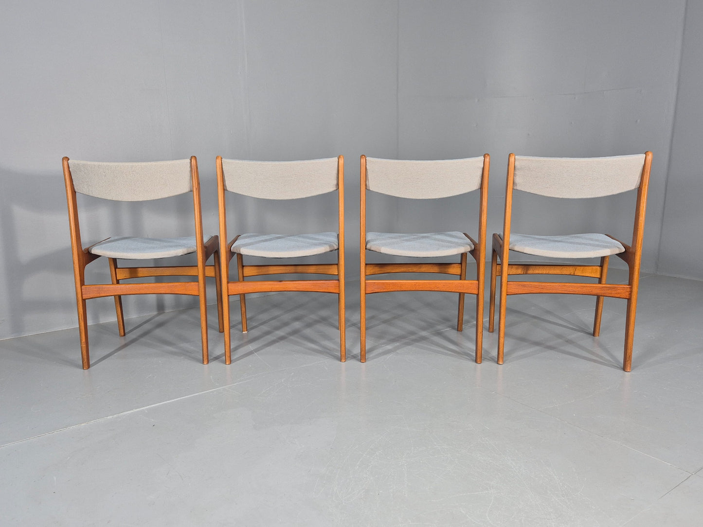 4 Mid Century Vintage Teak Dining Chairs Anderstrup Buch 1960s Retro  EB12106
