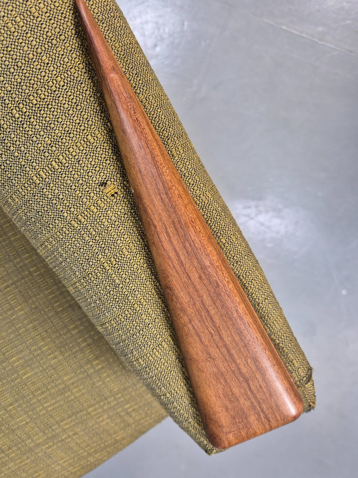 Vintage Mid Century Armchair Danish Original Green Teak Paws 1960s Retro EB8483