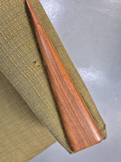 Vintage Mid Century Armchair Danish Original Green Teak Paws 1960s Retro EB8483