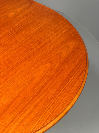 Vintage Teak Dining Table Extending 6 seater Oval 1980s EB12292