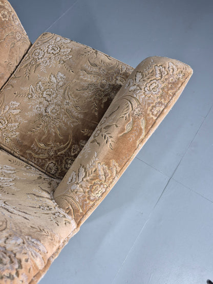 Vintage Lounge Chair 1960s Retro Minty floral wingback EB11846