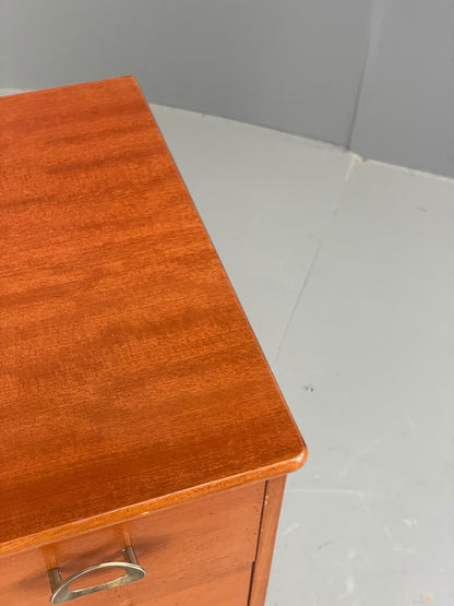 Vintage 1970s Bedside Cabinet Chest Of Drawers Cherry Wood Retro EB12296