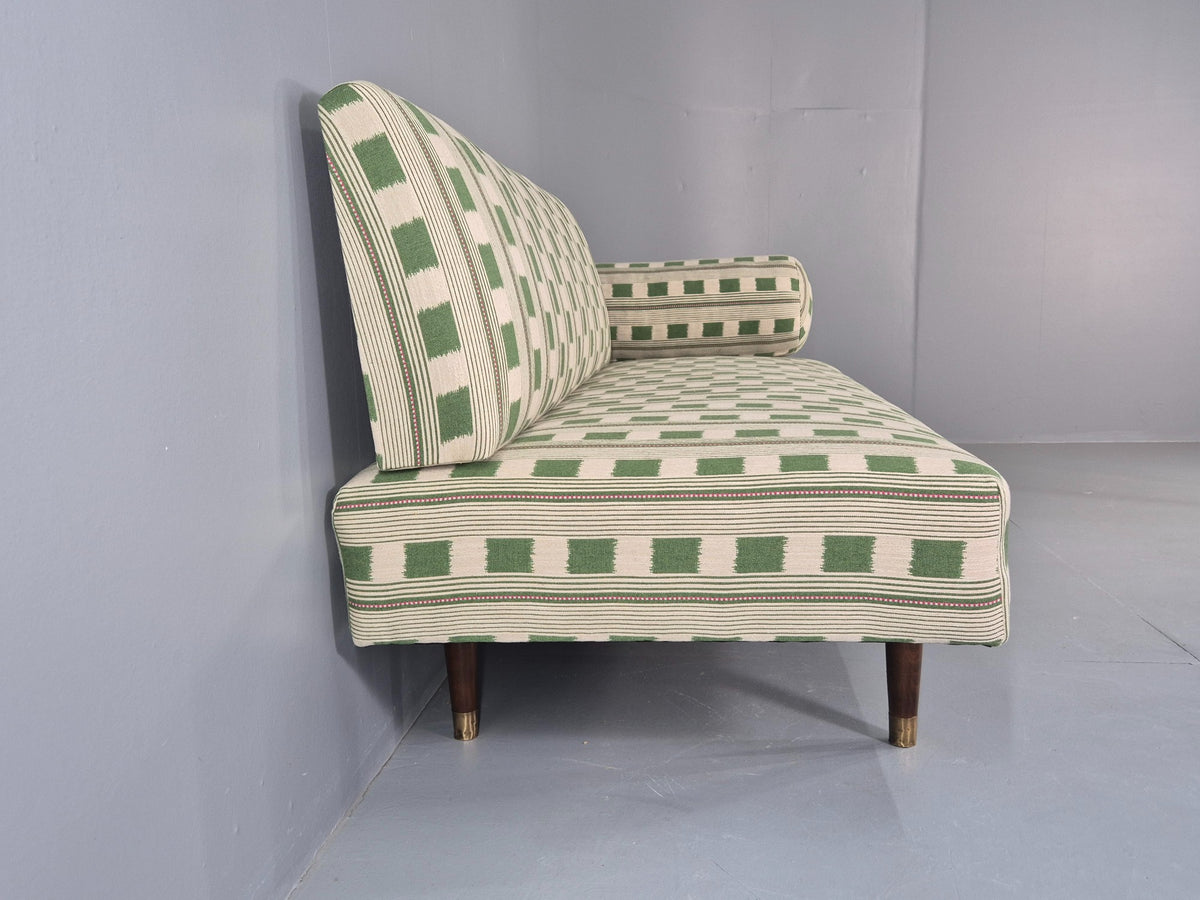 Vintage Danish Day Bed in Lost and Found New Upholstery 1950s Original EB12542