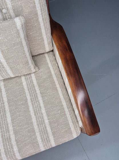 Vintage Mid Century Lounge Chair New Upholstery Swedish 1960s Design EB11137