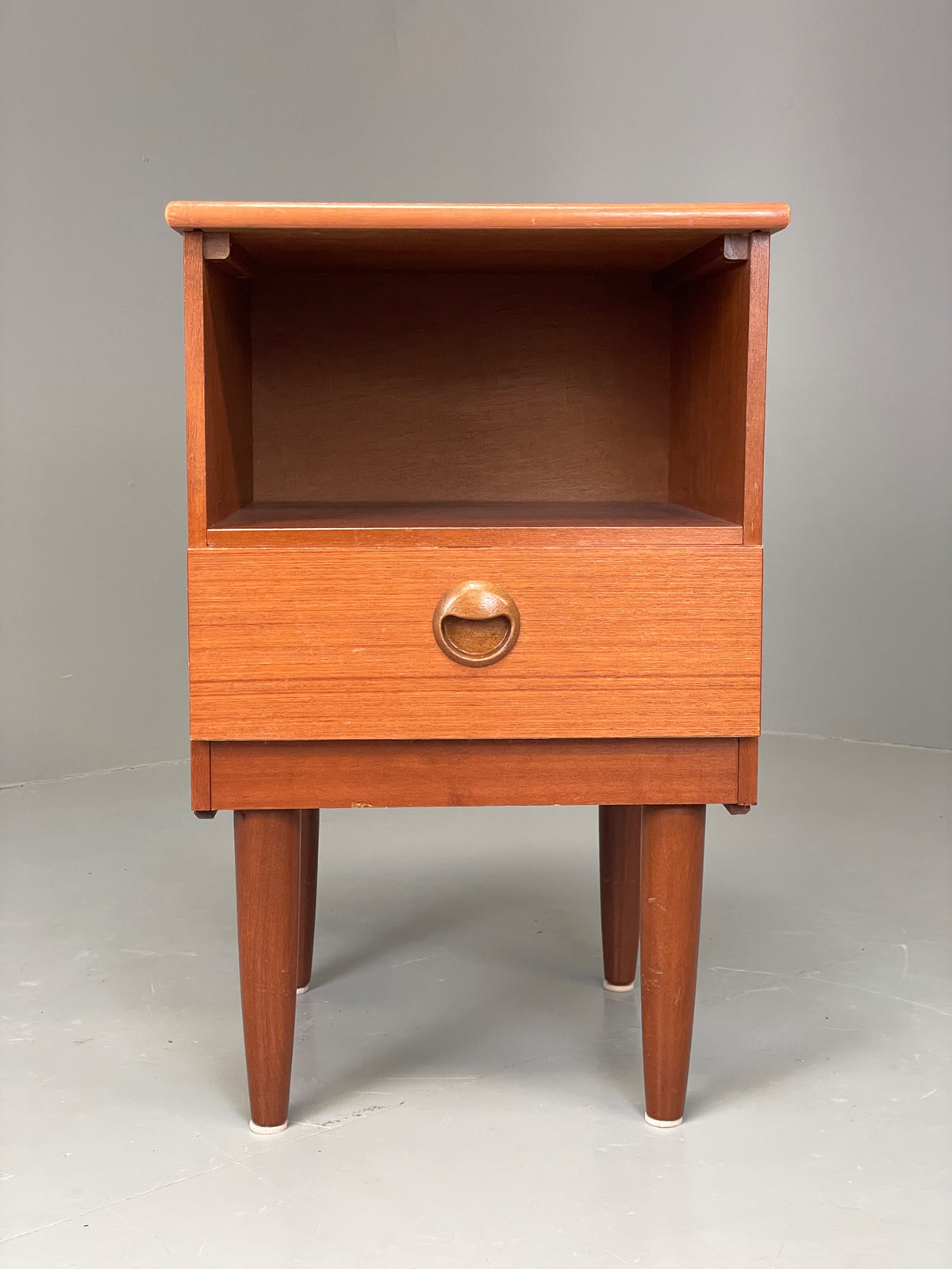 Vintage Teak Bedside Cabinet By Shreiber Mid Century Drawer Retro 1960s EB13166