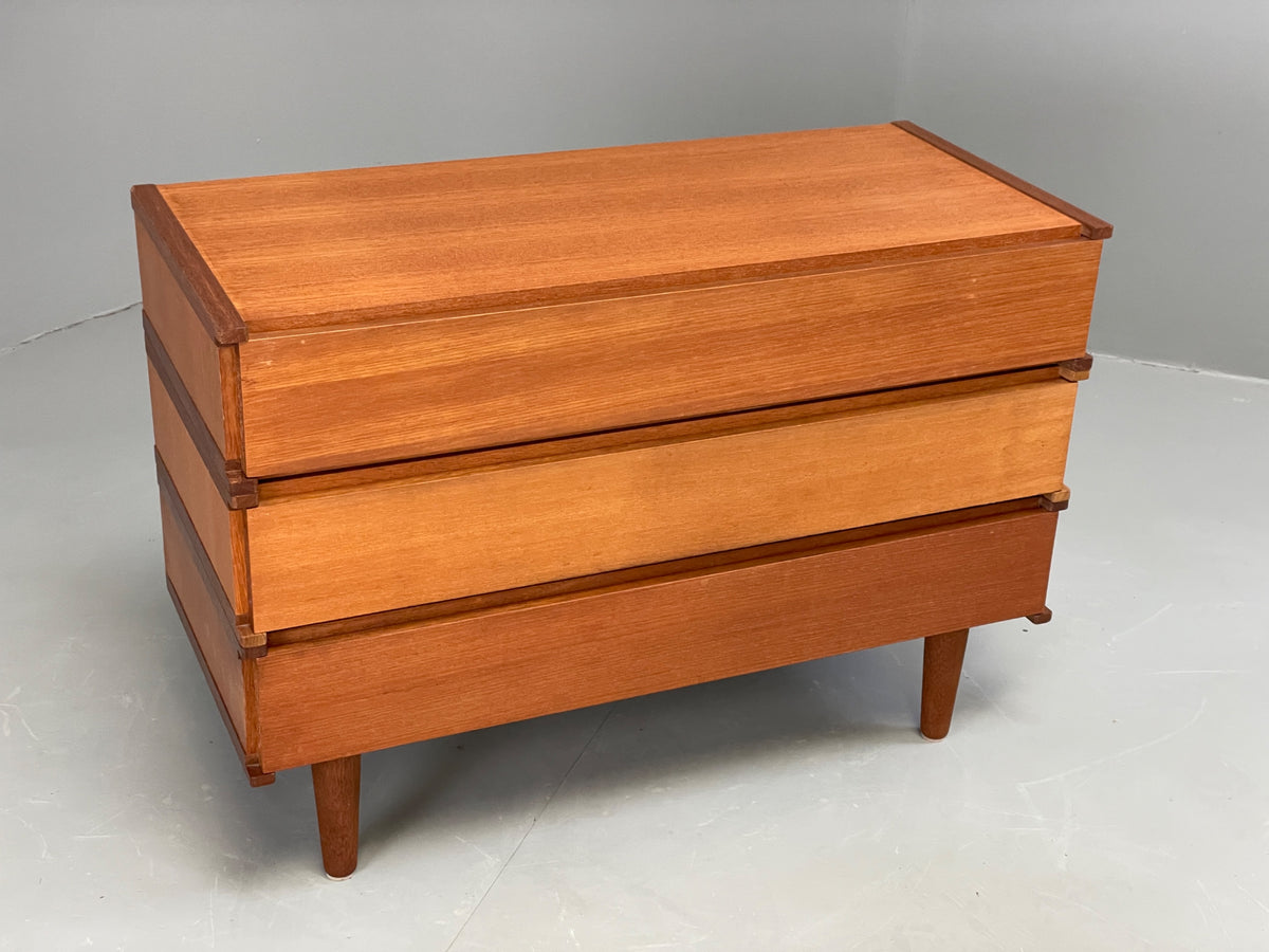 Vintage Chest of Drawers Teak Retro Mid Century White Interior EB13105