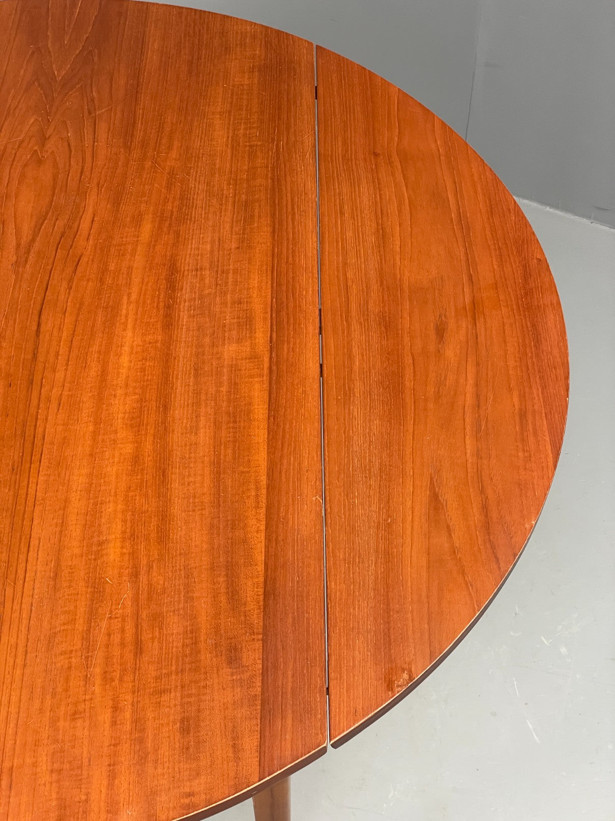 Vintage 1960s Teak Table Drop Leaf Kitchen Circular Retro Mid Century EB12496