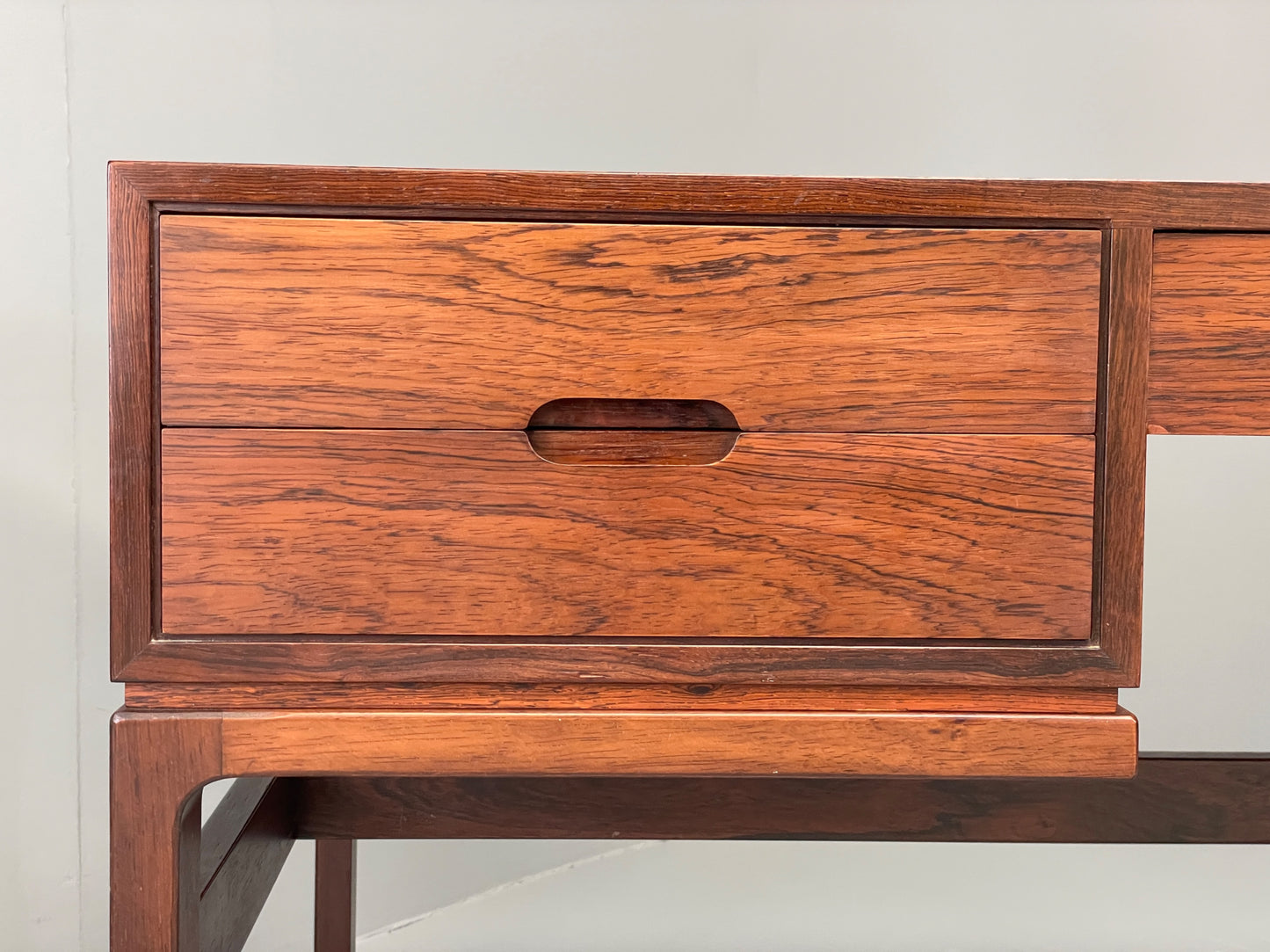 Vintage 1960s Rosewood Desk Arne Wahl Iverson Mid Century Danish Drawer EB12284