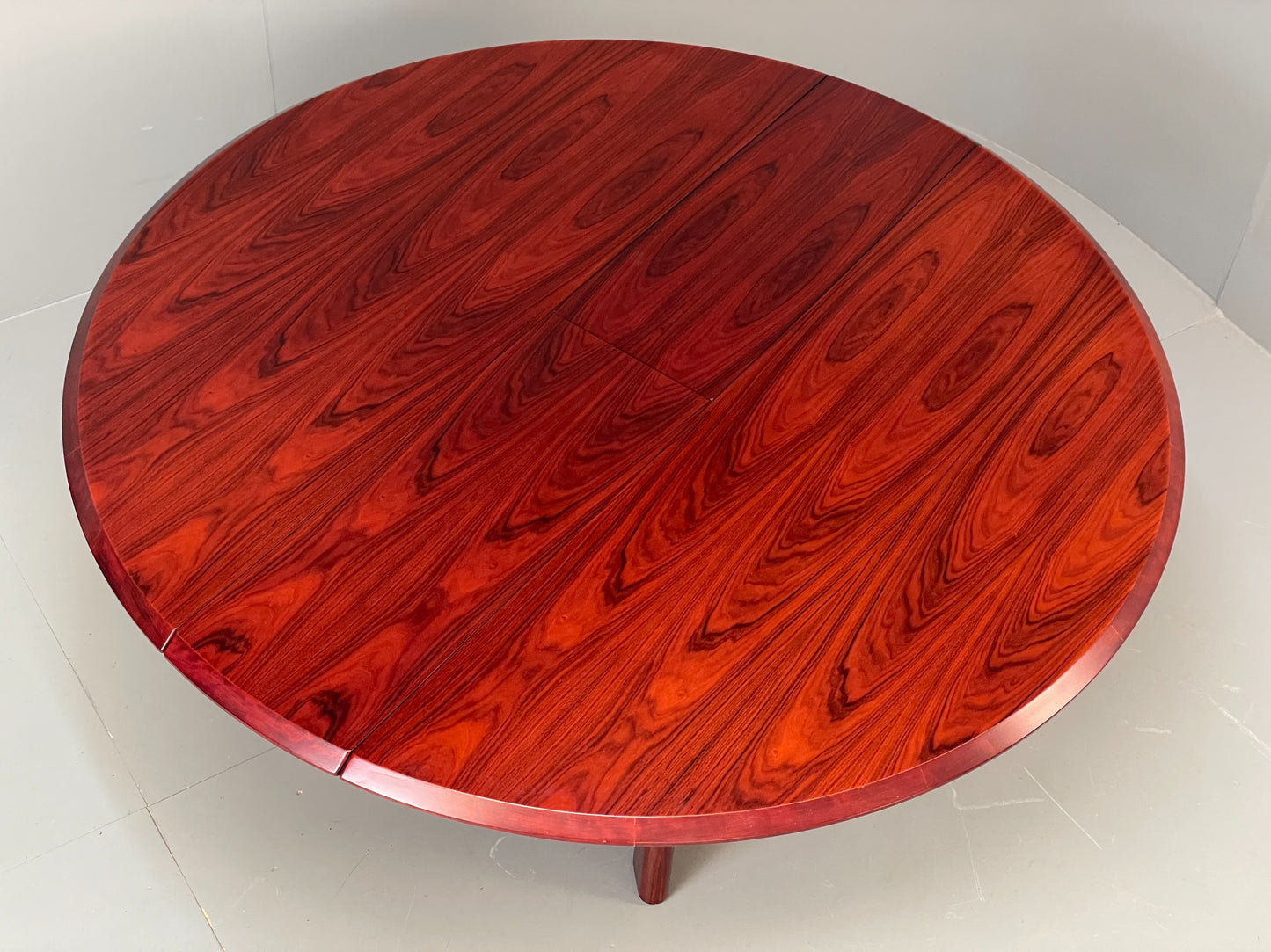 Vintage Circular Dining Table 1970s Danish Retro Rotating Top EB11990
