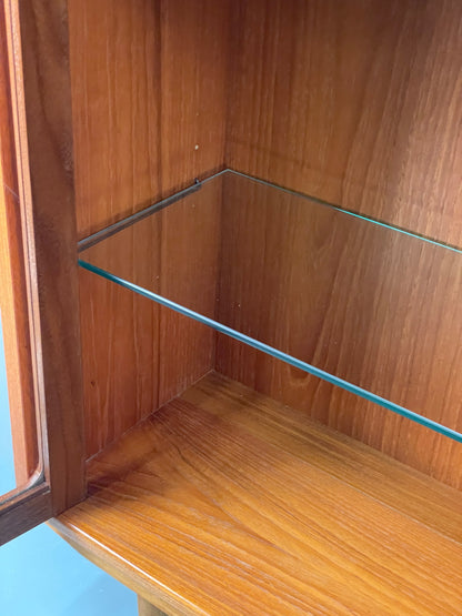 Vintage G Plan Bookcase Teak 1970s Glazed Doors Shelving Mid Century EB12972