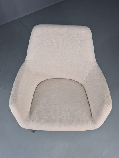 Vintage Swivel Tub Chair Hitch Mylius Modern Design Retro Cream EB12849