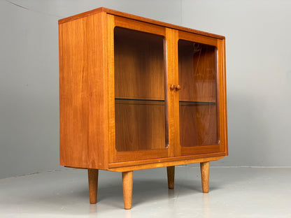 Vintage G Plan Bookcase Teak 1970s Glazed Doors Shelving Mid Century EB12972