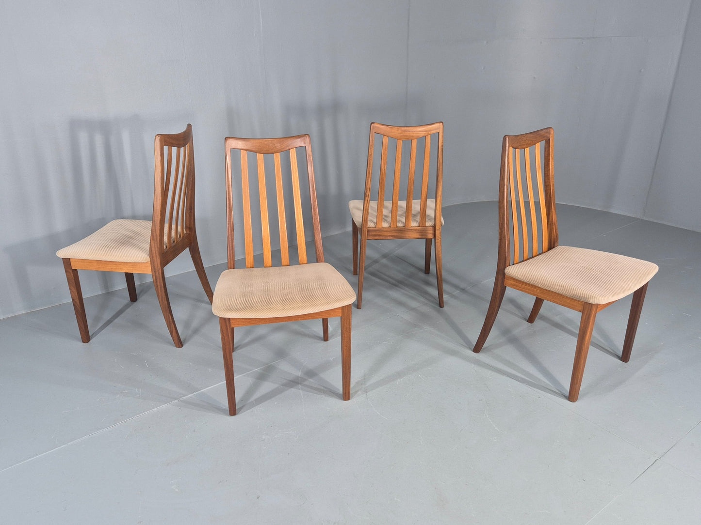 4  Vintage G Plan Dining Chairs Fresco Range Teak 1970s Retro MCM EB12461