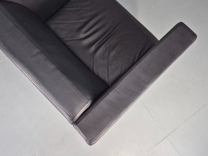 Vintage Leather Armchair Chrome Base Modern Design Orangebox Dee-01 EB12568