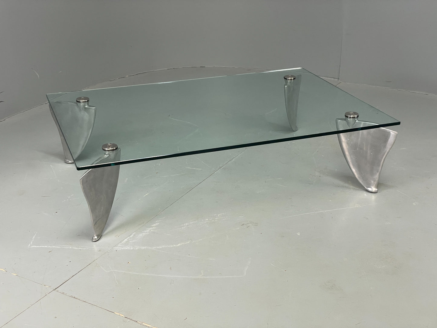 Vintage Coffee Table Designer Matthew Hilton Post Modern Aluminium Legs EB12520