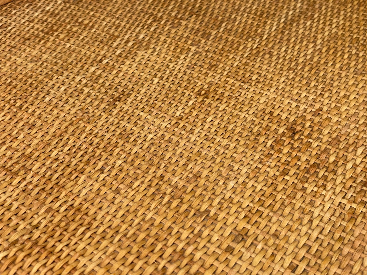 Vintage Rattan Side Table Cane Frame Mid Century Retro Round EB11881