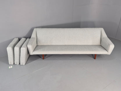 Vintage Mid Century 3 Seat Sofa New Upholstery Teak Legs 1960s EB12169