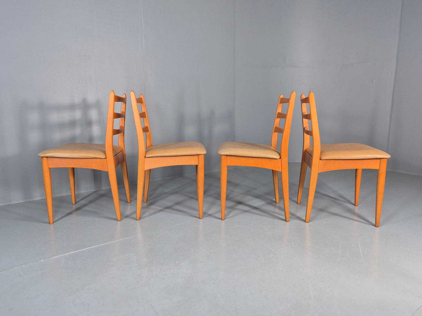 4 Vintage Schreiber Dining Chairs 1970s Retro Mid Century Dining Chairs EB12183