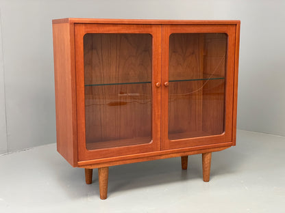 Vintage G Plan Bookcase Teak 1970s Glazed Doors Shelving Mid Century EB12901