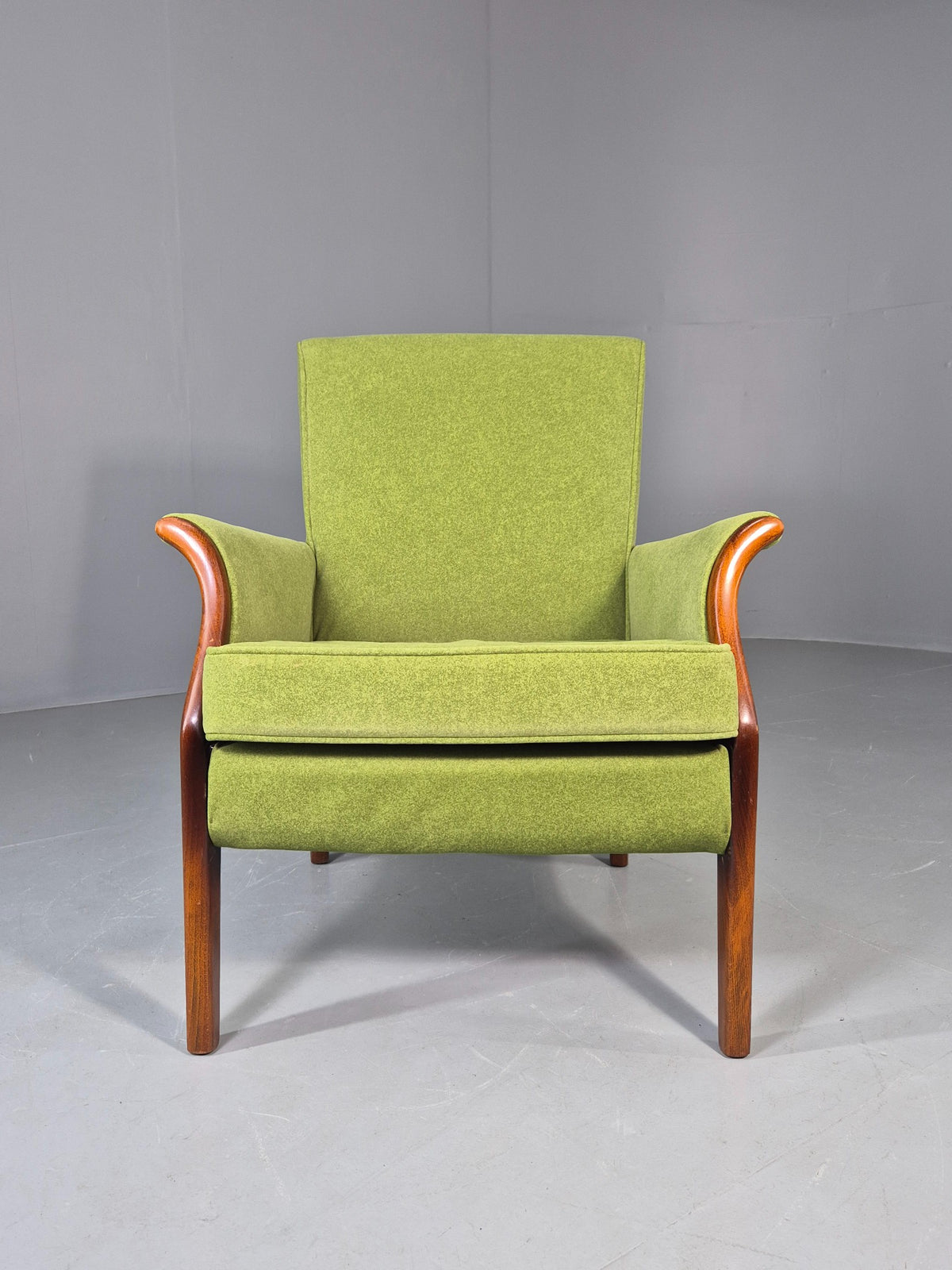 Vintage Parker Knoll PK749 Chair Recent Green Wool Makeover 1960s Retro EB12989