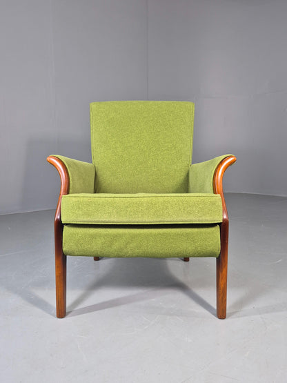 Vintage Parker Knoll PK749 Chair Recent Green Wool Makeover 1960s Retro EB12989
