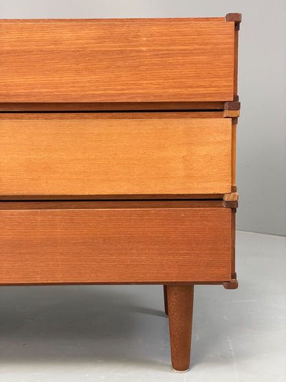 Vintage Chest of Drawers Teak Retro Mid Century White Interior EB13105