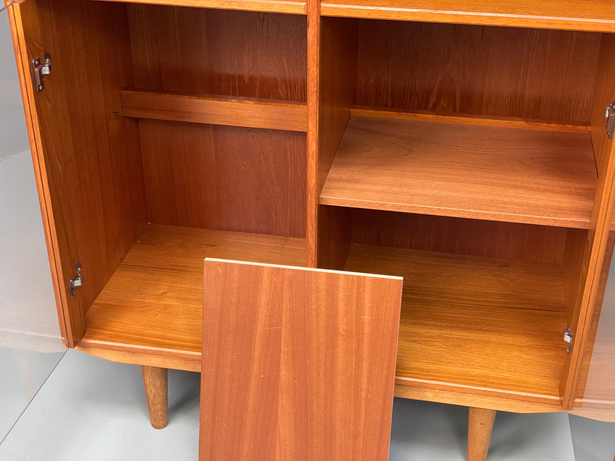 Vintage Teak Cabinet Danish 1970s Retro Mid Century Shelving Cupboard EB12965
