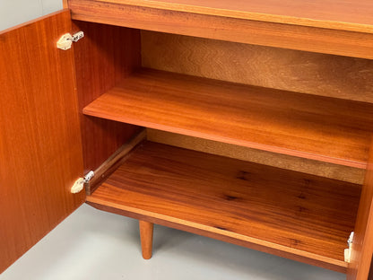 Vintage Teak Sideboard 1970s Retro Midcentury Shelving Chunky Handles EB12879