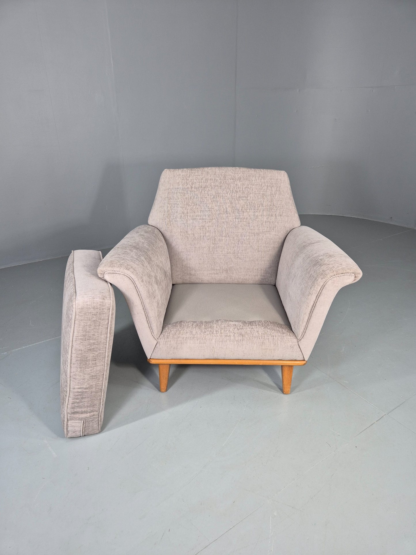 Vintage Mid Century Lounge Chair New Upholstery Swedish 1960s Design EB11108
