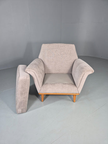 Vintage Mid Century Lounge Chair New Upholstery Swedish 1960s Design EB11108