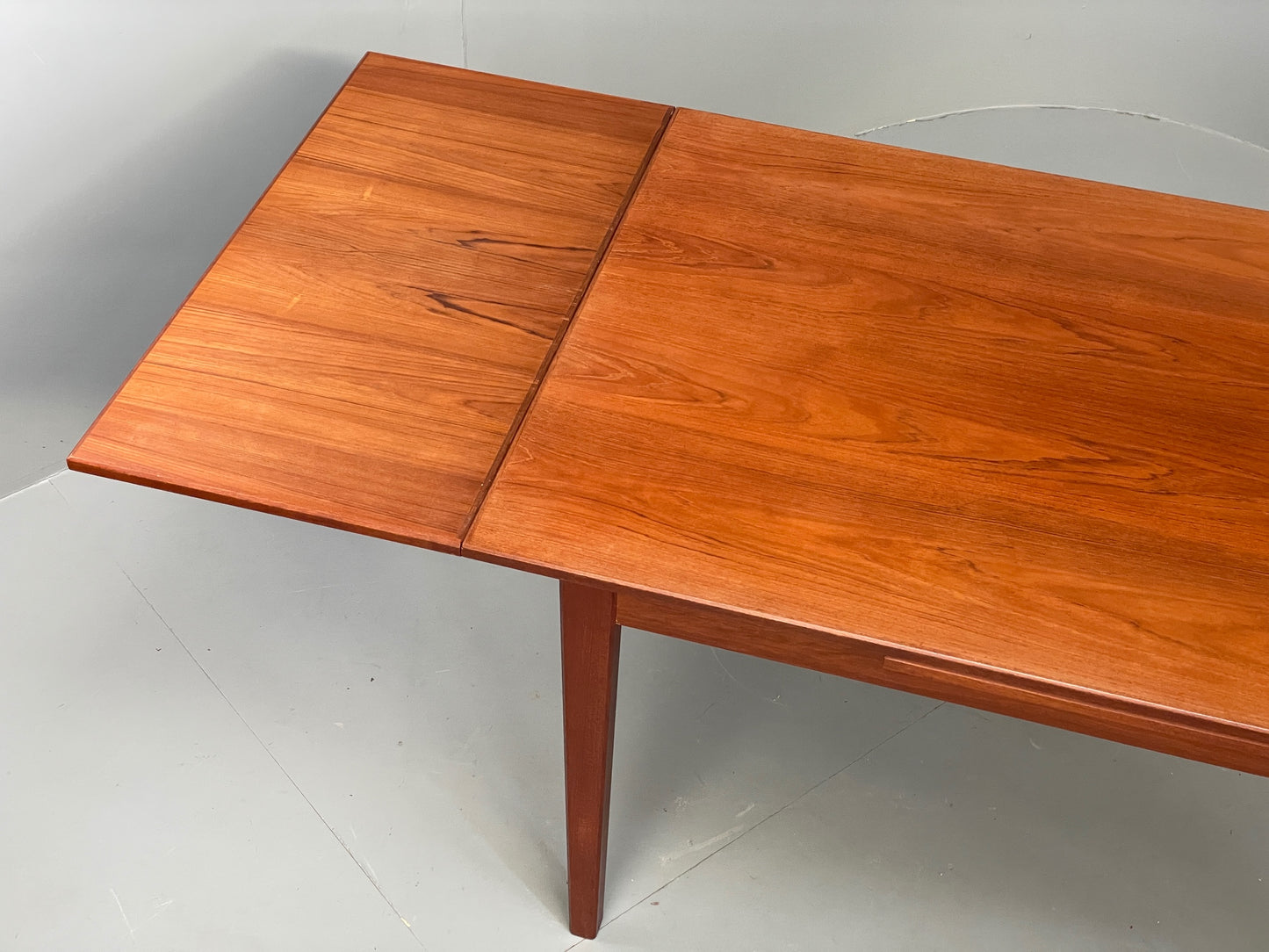 Vintage Teak Dining Table 1960s Danish Extending Draw Leaf EB12340
