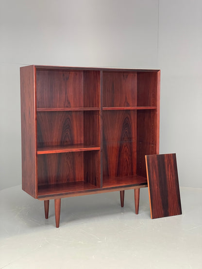 Vintage 1960s Danish Bookcase By Brouer Darkwood Mid Century Shelving EB12064