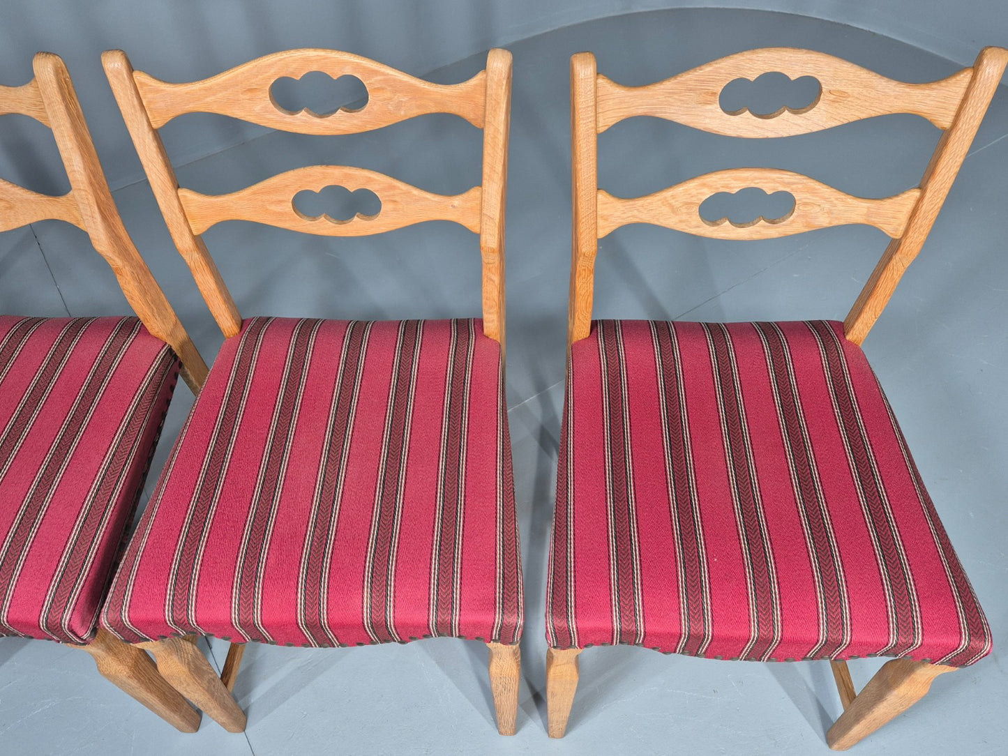 4 Vintage Henning Kjaenulf Oak dining chairs 1970s Danish Retro EB12110