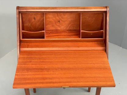 Vintage Teak Writing Desk 1950s Mid Century Retro Drop Door Solid Legs EB12295